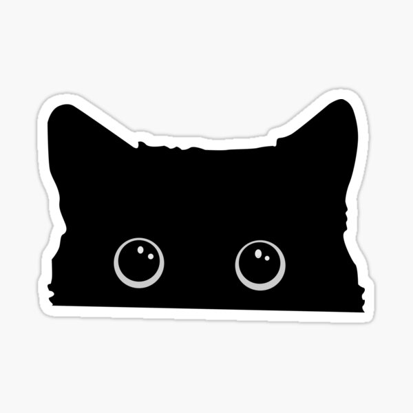 Cat Ears Stickers Redbubble - white cat ears roblox