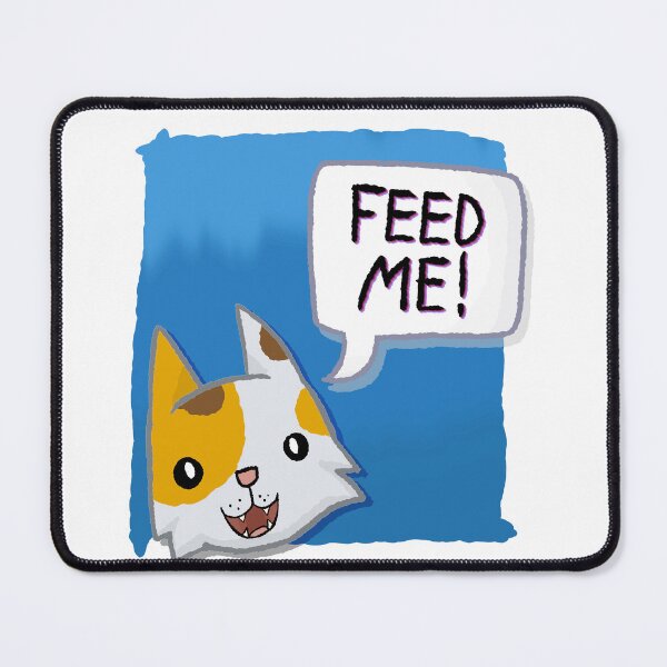 Item preview, Feed Me! [Calico Cat With A Blue Background] designed and sold by Quirkball.