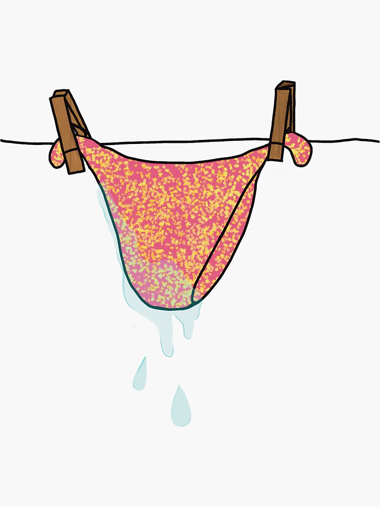 Wet underwear  Sticker for Sale by dacivoje