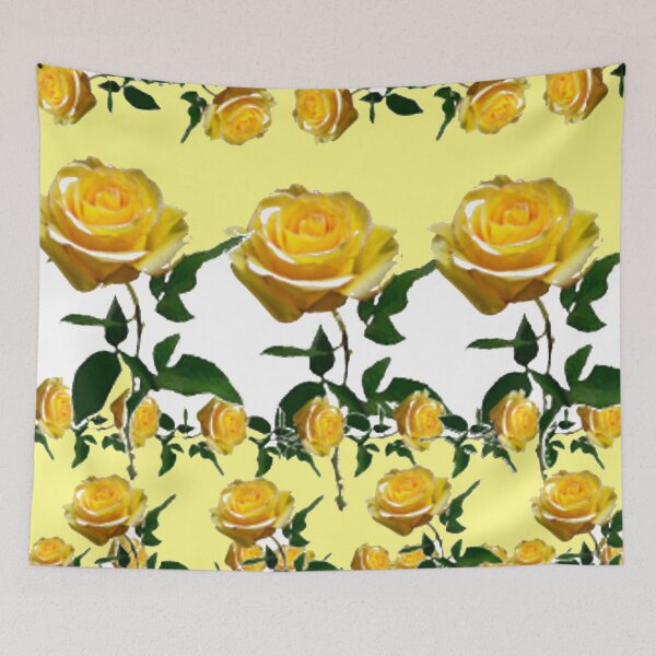 Item preview, YELLOW ROSE GARDEN DESIGNS YELLOW-WHITE ART designed and sold by sharlesart.