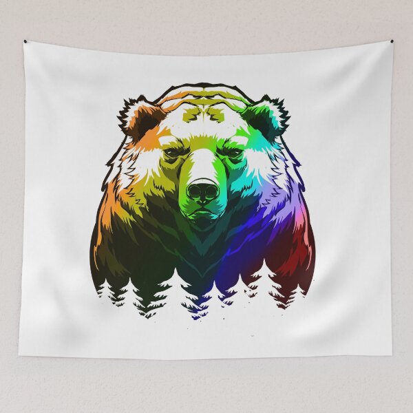 Item preview, Tie Dye Rainbow Bear White Apparel designed and sold by PastyDesigns.