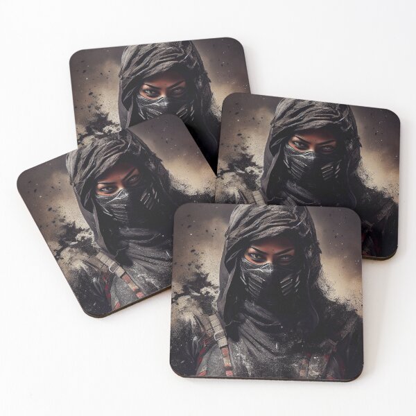 Item preview, Portrait of Female Ninja Warrior #4 designed and sold by Artistic Pandas.