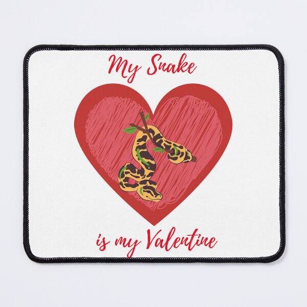 Item preview, My snake is my Valentine (yellow-brown) designed and sold by Nicefoxy.