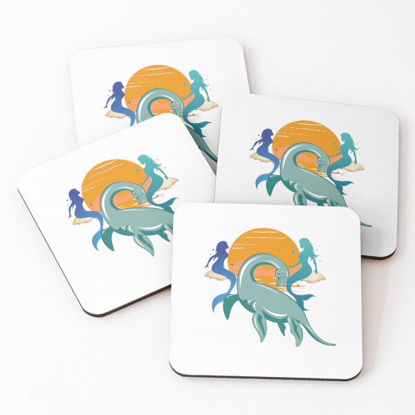 Item preview, Mermaid Mermaids with Loch Ness Monster Nessie Sunset Shirt designed and sold by caileag.