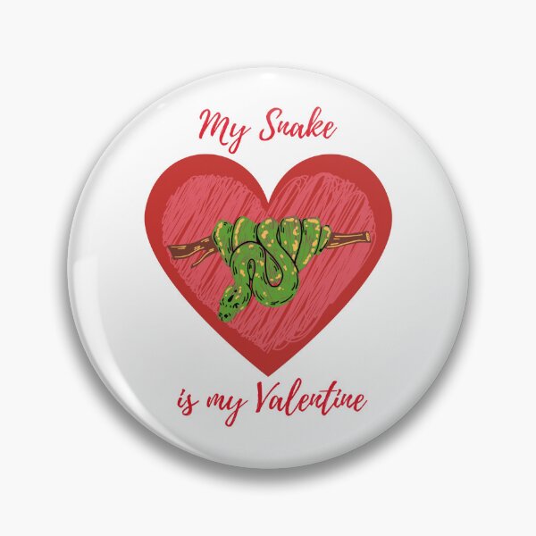 Item preview, My green snake is my Valentine  designed and sold by Nicefoxy.
