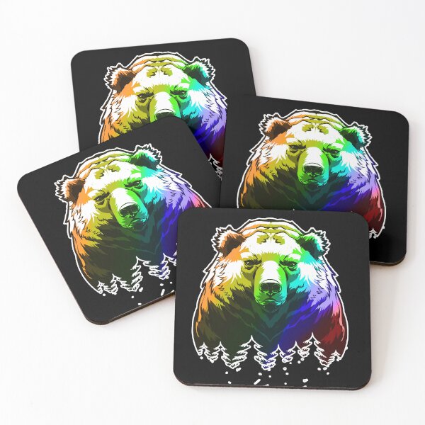 Item preview, Tie Dye Rainbow Bear Black Apparel designed and sold by PastyDesigns.