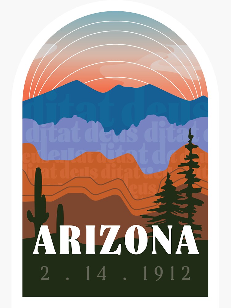 "Arizona Ditat Deus State Motto" Sticker for Sale by KendraYoakum