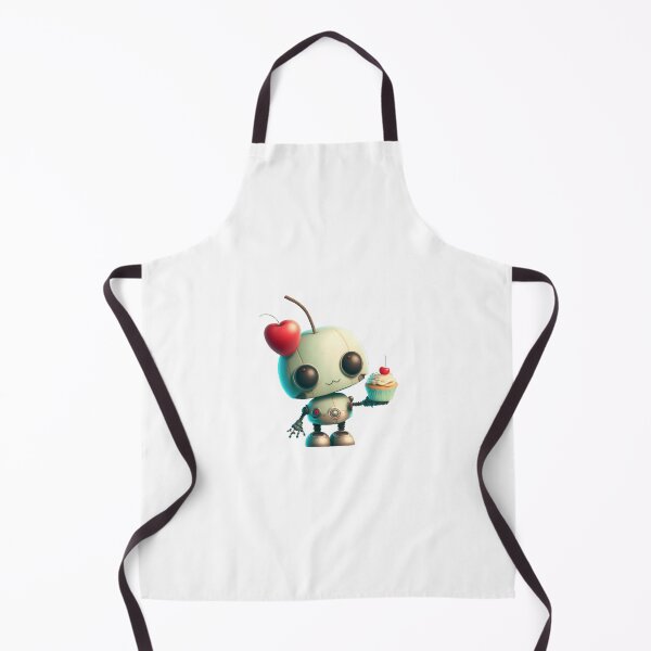 Item preview, Cute robot with a cupcake designed and sold by Art1955.