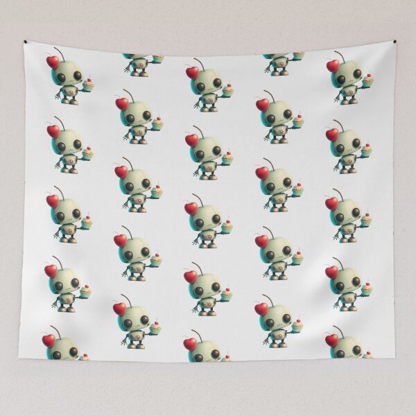 Item preview, Cute robot with a cupcake designed and sold by Art1955.