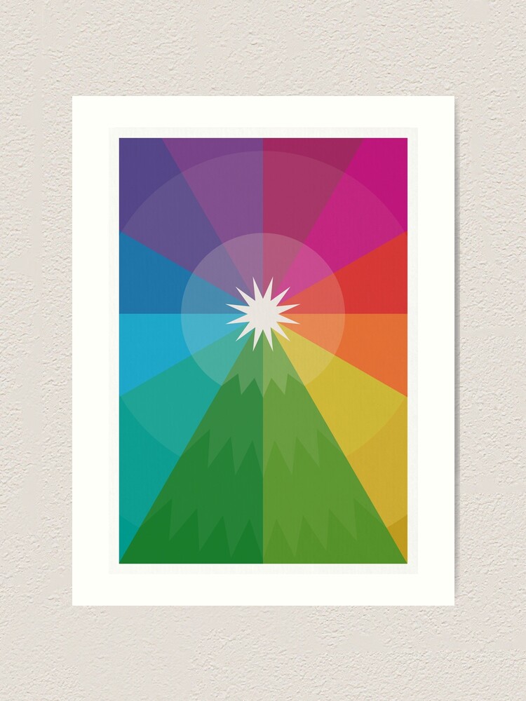 Alternate view of Happy Hue-lidays! Art Print
