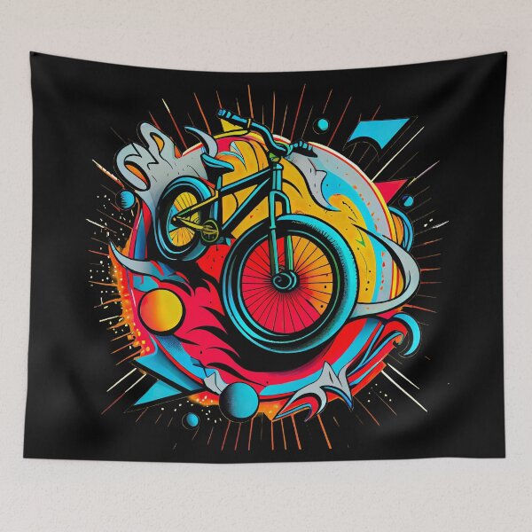 Item preview, BMX graphics with a mix of colorful and simple forms, in a tattoo and pop-art inspired by the look of cartoons (2) designed and sold by TourDePassion.