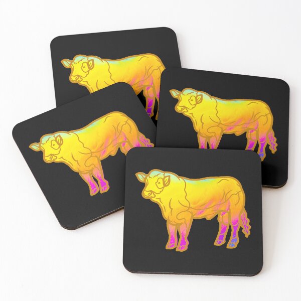 Item preview, Tarentaise Cattle Bright and colorful Cow silhouette sticker designed and sold by FarmsteadAcers.