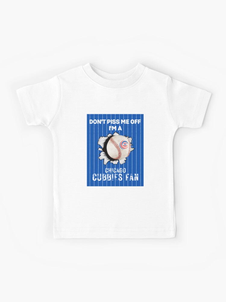 Chicago Cubs Stripped Baseball Power Kids T-Shirt for Sale by