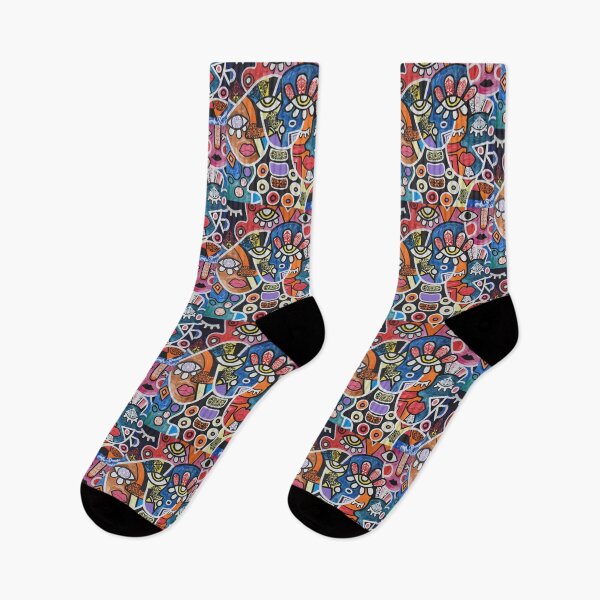 Item preview, Funny sleepers colorful faces designed and sold by Marzena30art.