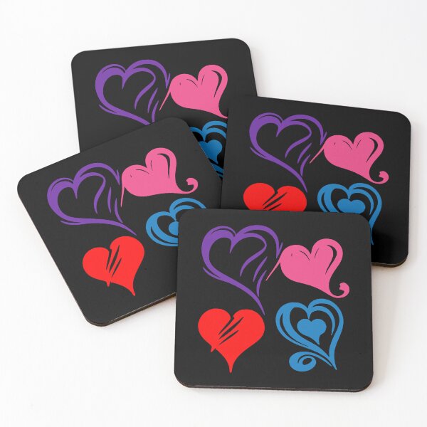 Item preview, Hearts. Multicolor version  designed and sold by RetroNeon.