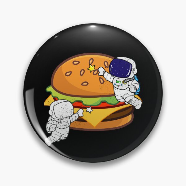 Item preview, Astronauts and a burger in space designed and sold by Rachel July.