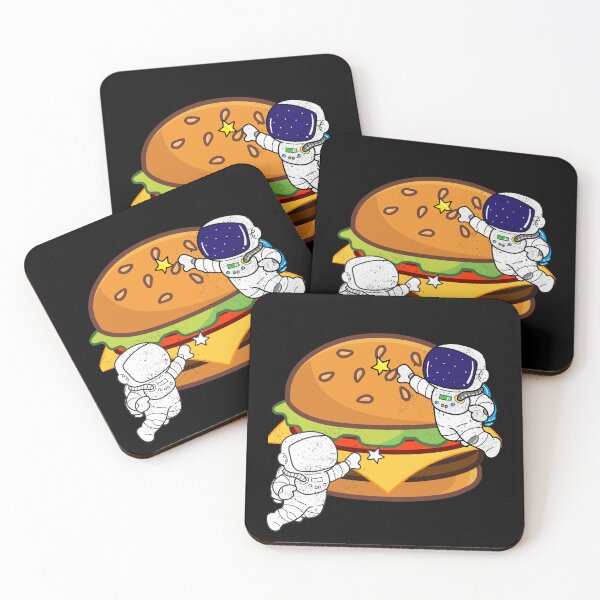 Item preview, Astronauts and a burger in space designed and sold by Rachel July.