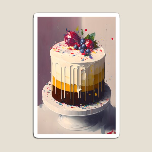 Item preview, Colourful Cake #14 - Prints and Postcards designed and sold by FewBits.