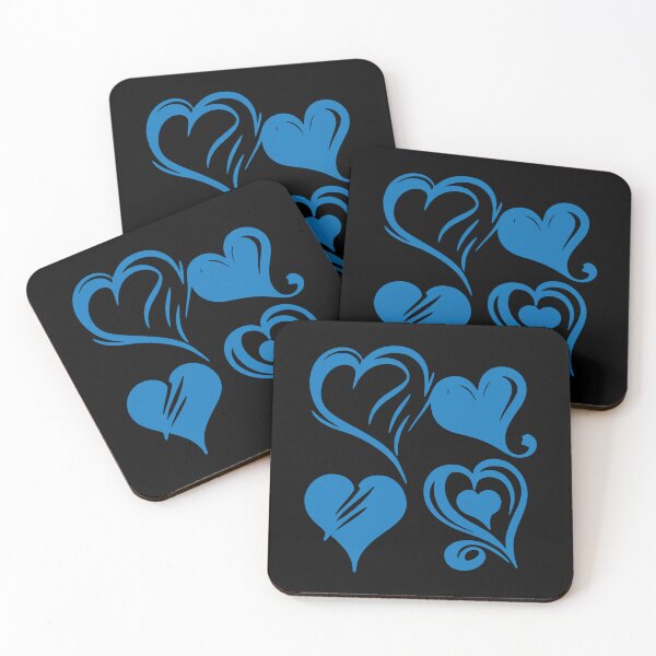 Item preview, Hearts. Light blue version  designed and sold by RetroNeon.