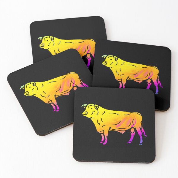 Item preview, Old Gloucester Cattle Bright and colorful Cow silhouette sticker designed and sold by FarmsteadAcers.