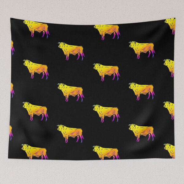 Item preview, Old Gloucester Cattle Bright and colorful Cow silhouette sticker designed and sold by FarmsteadAcers.