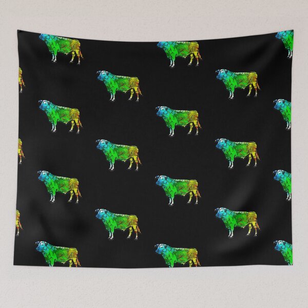 Item preview, Old Gloucester Cattle Paint splatter Cow silhouette sticker designed and sold by FarmsteadAcers.