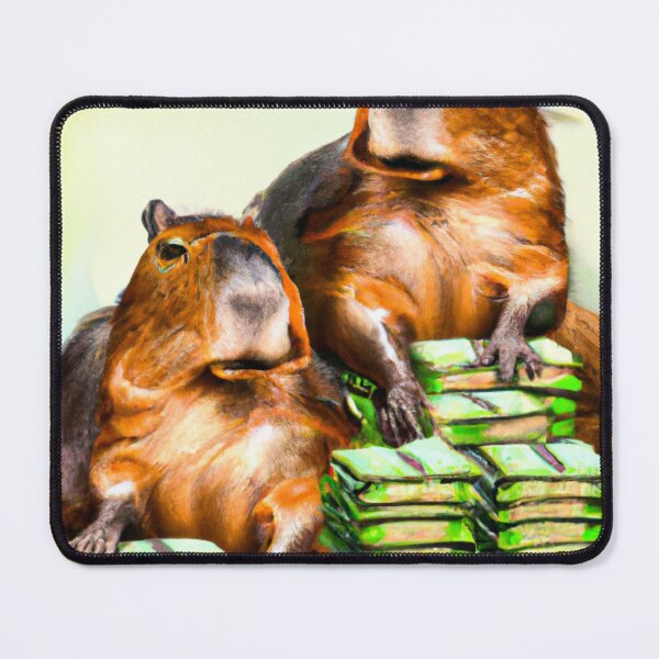Item preview, Capybaras on Stacks of Money designed and sold by CatPaintStore.
