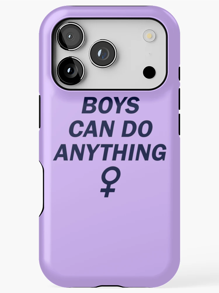 Thumbnail 1 of 4, iPhone Case, BOYS CAN DO ANYTHING ♀, blue designed and sold by gardengrease.