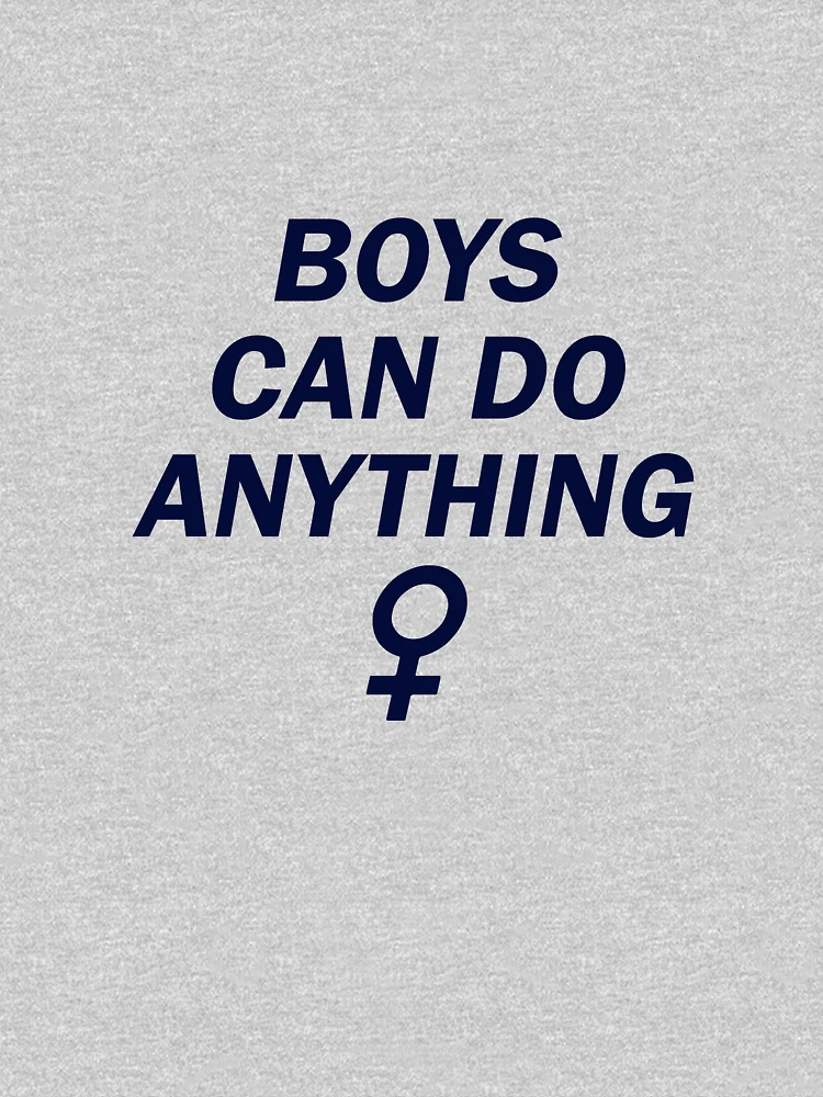Thumbnail 4 of 4, V-Neck T-Shirt, BOYS CAN DO ANYTHING ♀, blue designed and sold by gardengrease.