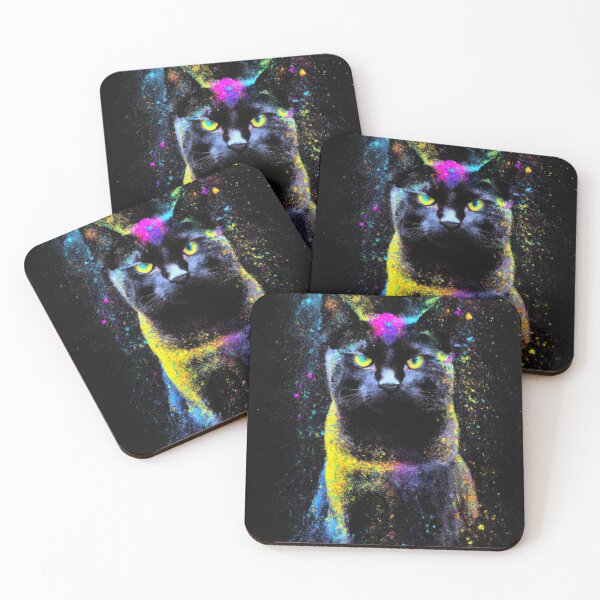 Item preview, Black Cat with Colored Powder designed and sold by patrikkoncz.