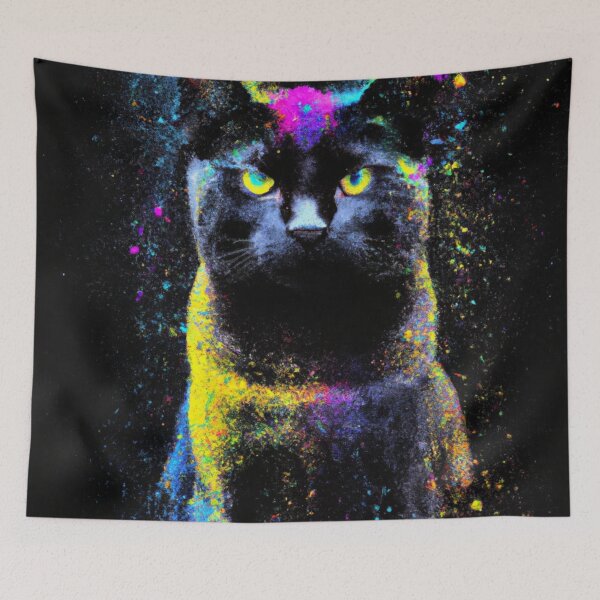 Item preview, Black Cat with Colored Powder designed and sold by patrikkoncz.