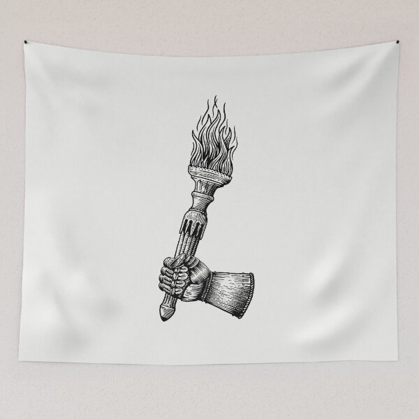 Item preview, Knight's glove holds a burning torch. designed and sold by KO-SIM.