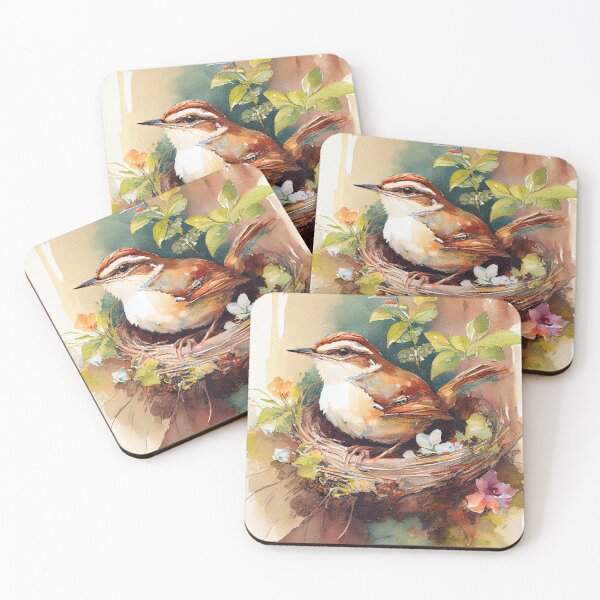 Item preview, Carolina Wren watercolor print designed and sold by Patrick Edwards.