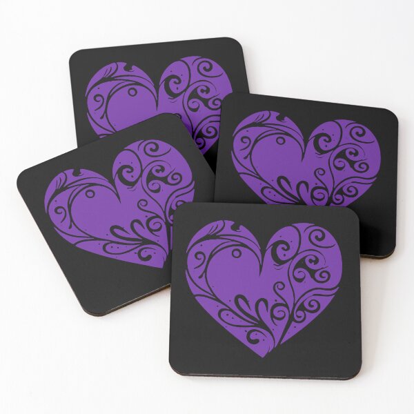 Item preview, Decorated Hearts. Purple version  designed and sold by RetroNeon.