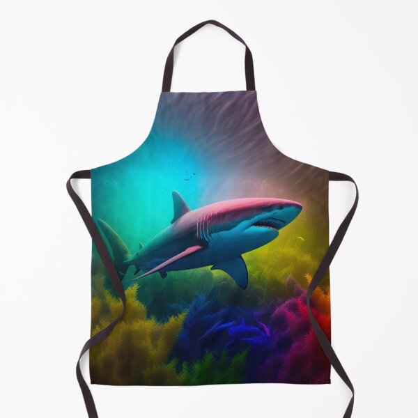Item preview, Shark in colorful coral reef designed and sold by AdamesArtStudio.