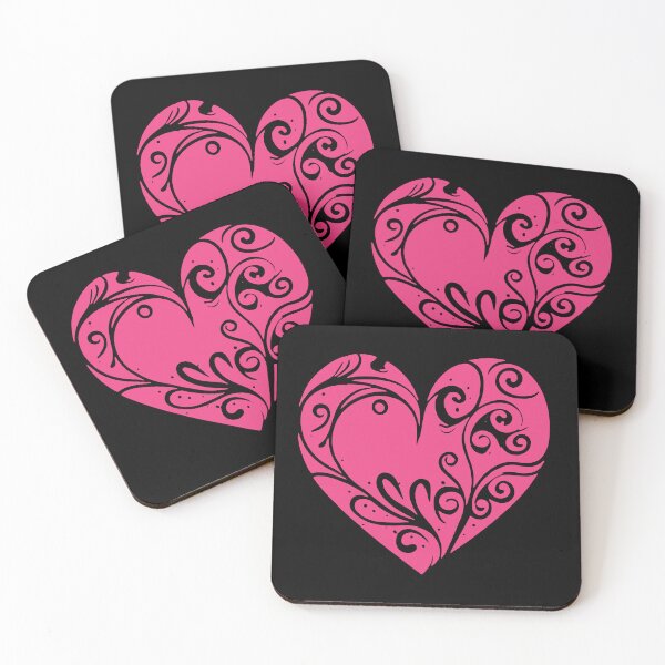 Item preview, Decorated Hearts. Pink version  designed and sold by RetroNeon.