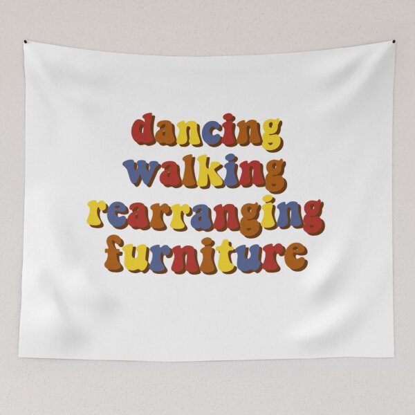 Item preview, dancing walking rearranging furniture designed and sold by casserolestan.