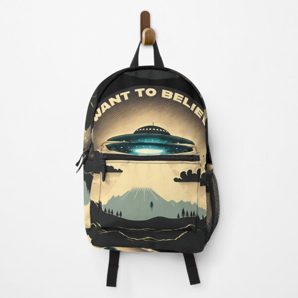 Item preview, I Want to Believe UFO Spaceship in the Sky with Abduction  designed and sold by TheJadeCat.