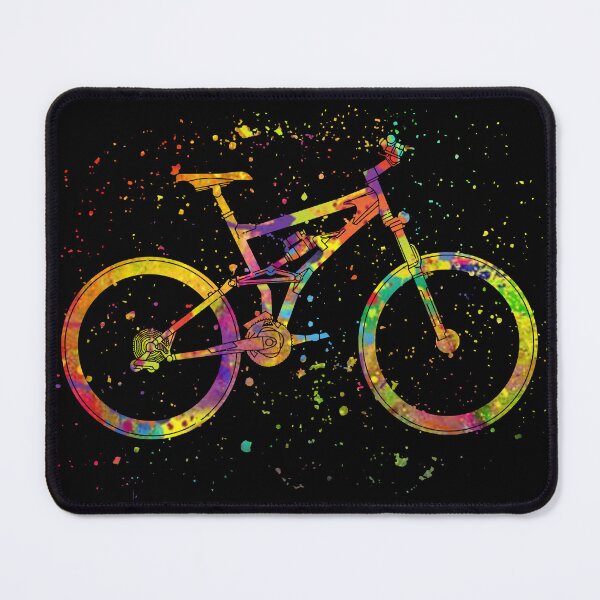 Artikelvorschau, Fahrrad-Patentkunst - Radfahren bunter Splash Art - Schwarzweiß - Fahrrad Blueprint Drawing Print entworfen und verkauft von ismdesigner.