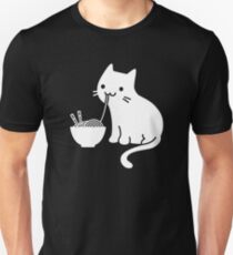 Cute Cat Eating Ramen Unisex T-Shirt