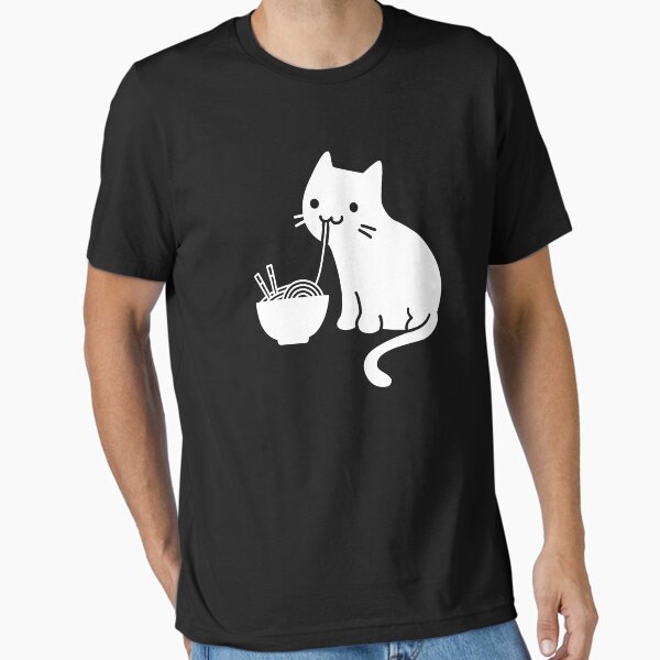 Item preview, Cute Cat Eating Ramen designed and sold by Jam Jar.