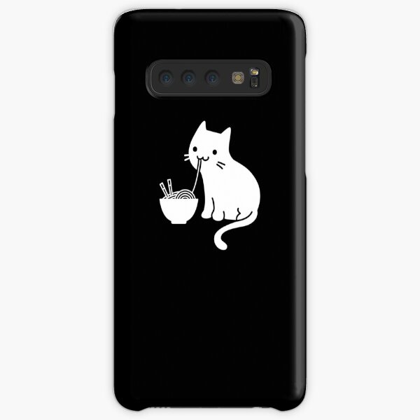 Cute Cat Eating Ramen Samsung Galaxy Snap Case