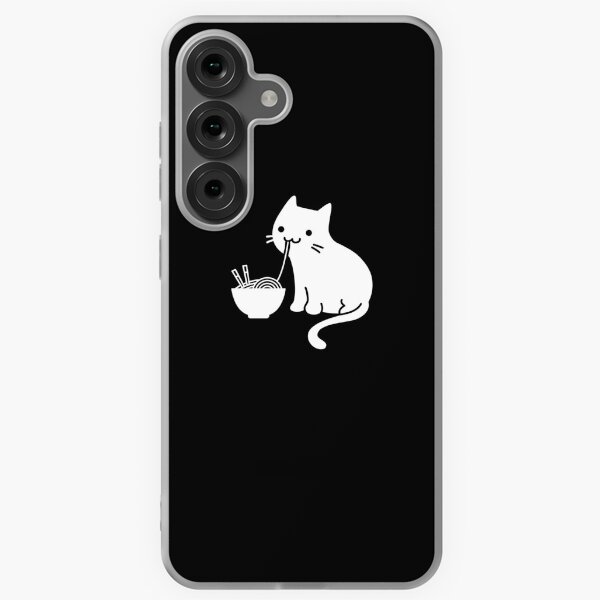 Item preview, Cute Cat Eating Ramen designed and sold by Jam Jar.