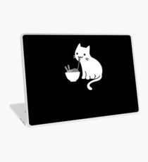 Cute Cat Eating Ramen Laptop Skin