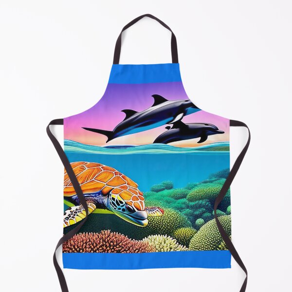 Item preview, Underwater paradise: sea turtles and dolphins designed and sold by Kluckies.