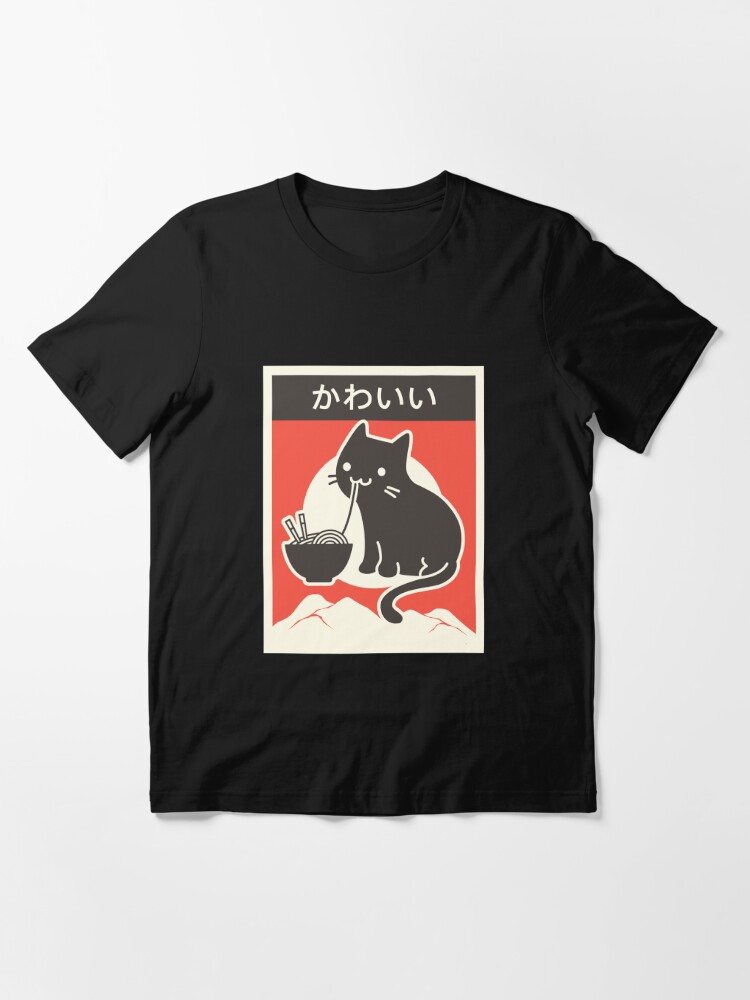 Discover Camiseta Gato Ramen Japones Lindo Kawaii Vintage para Hombre Mujer