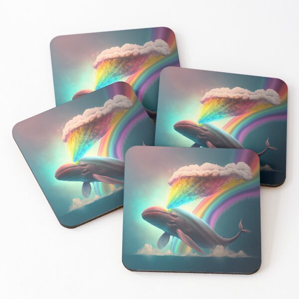 Artikelvorschau, Regenbogen-glücklicher Wal im bunten Ozean entworfen und verkauft von AdamesArtStudio.