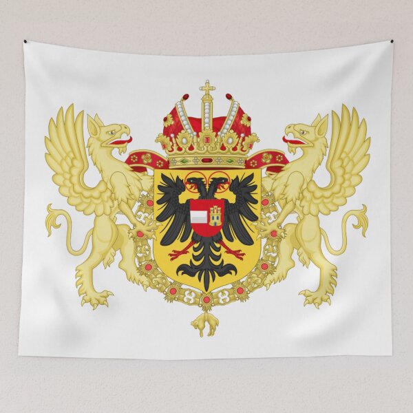 Item preview, Ornamented Coat of Arms of Matthias, Holy Roman Emperor designed and sold by HeraldryCabinet.