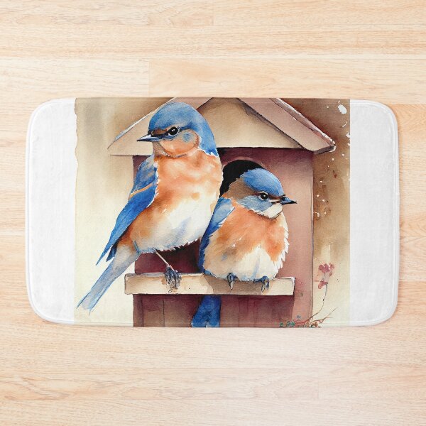 Item preview, Eastern Bluebird watercolor print designed and sold by Patrick Edwards.