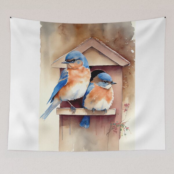 Item preview, Eastern Bluebird watercolor print designed and sold by Patrick Edwards.